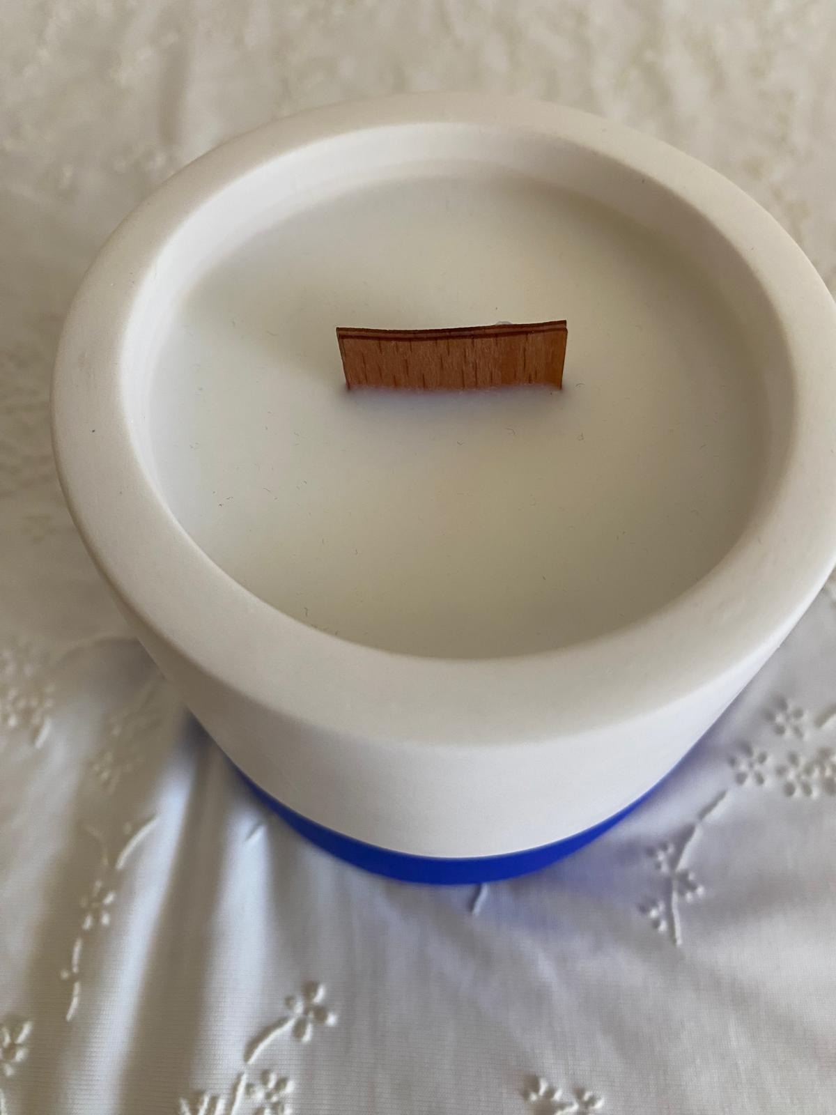 Beton Kap Ahşap Fitil - Bergamot&Oud Kokulu %100 Soya Mumu